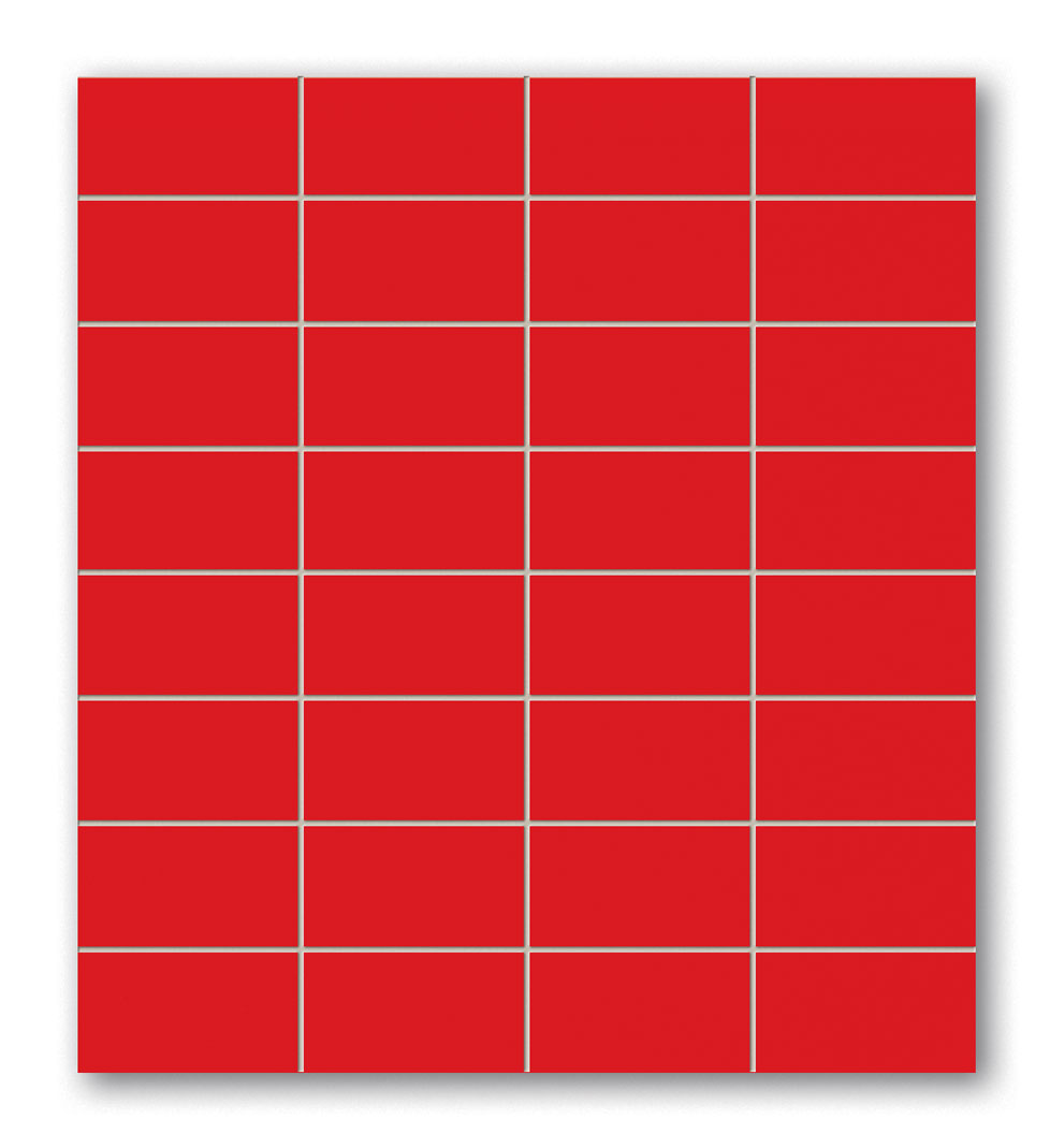 Tubadzin BLACK&RED Red négyszögletű mozaik 30×30