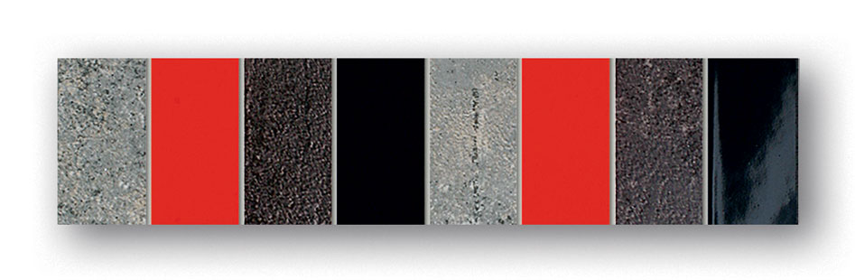 Travertino BRAID Red szegő 59,3×32,7
