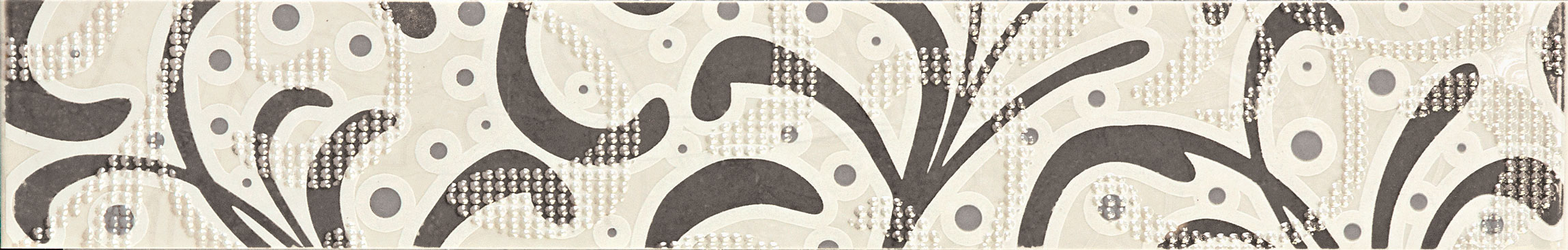 Tubadzin GOBI Ornament Grey szegő 60,8×9,8
