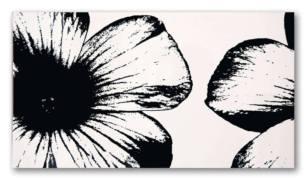 Tubadzin WHITE&BLACK Floral White dekor 59,3×32,7