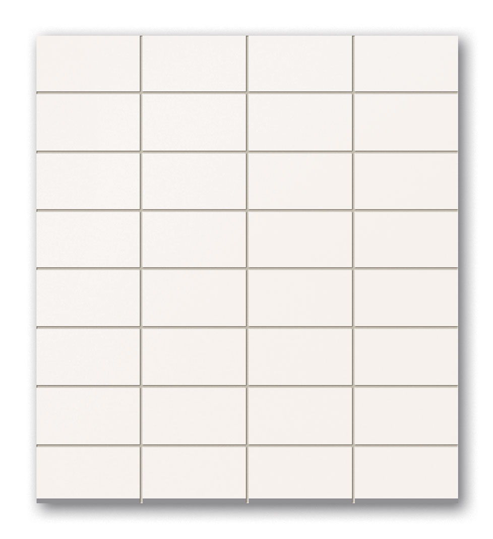 Tubadzin WHITE&BLACK White_négyszögletű mozaik 29,5×32,7